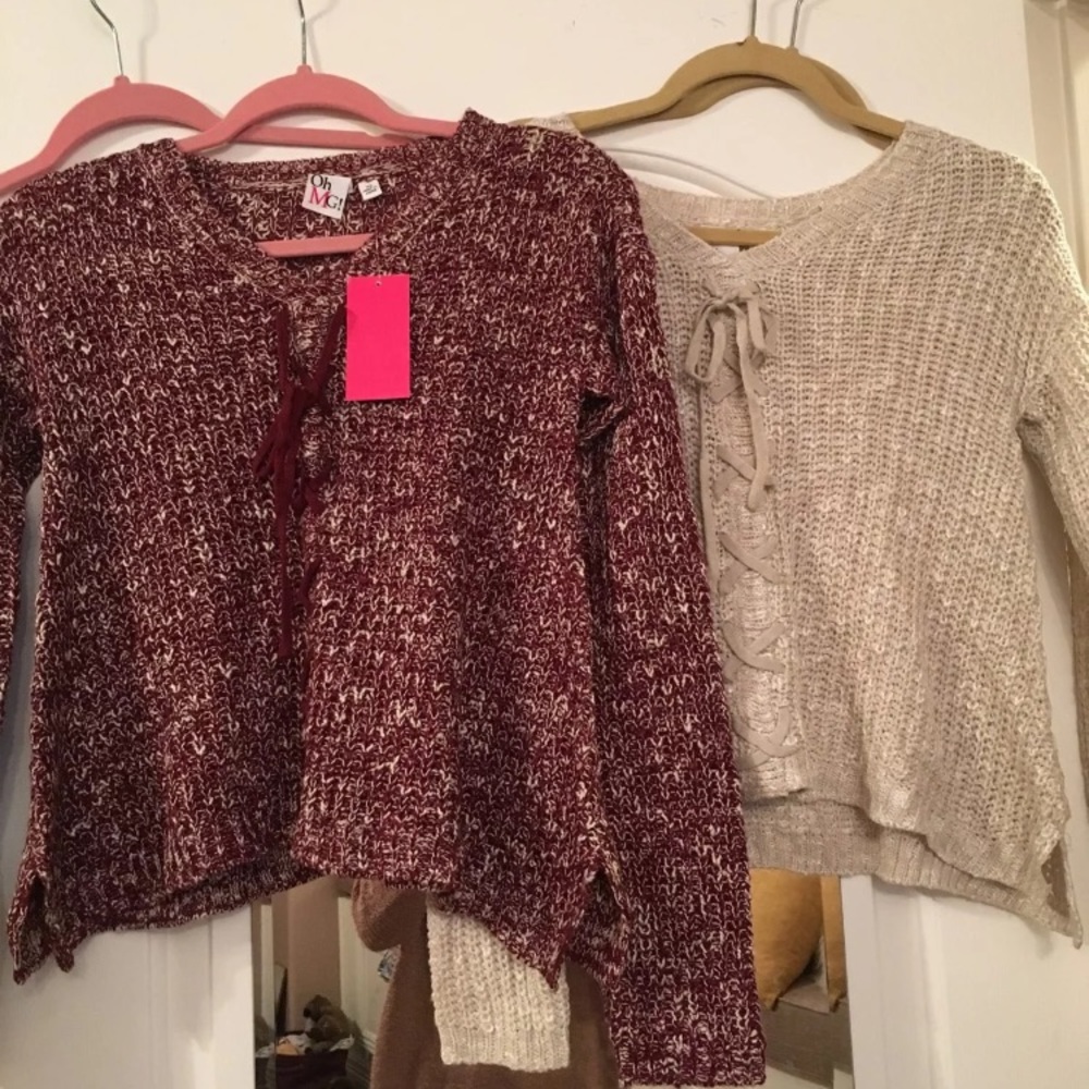 Lace up Sweater lot